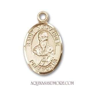  St. Alexander Sauli Small 14kt Gold Medal Jewelry