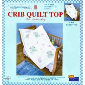  5774 NT Frogs Stamped Cross Stitch Crib Quilt Top 4060 451 