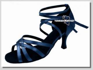 TPS Blue Satin Latin Ballroom Salsa Dance Shoes All Sizes D474  