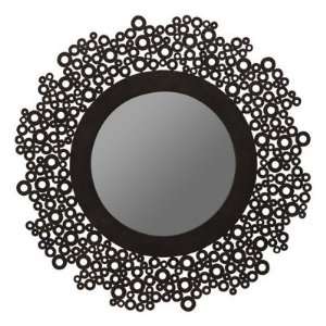   32 Inch Round Mirror in Dark Brown by Cooper Classics