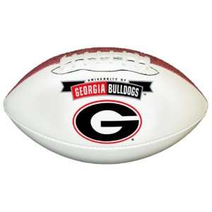  Georgia Bulldogs Official Size Synthetic Leather Autograph 