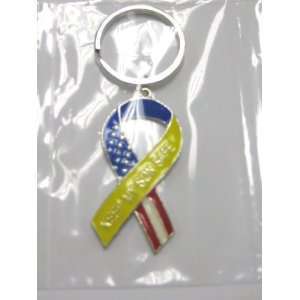  Keep My Son Safe Support Our Troops USA Keychain 