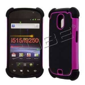 Samsung Nexus Prime I515 I 515 Hybrid Hot Pink Hard Case and Black TPU 