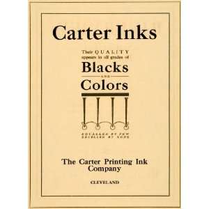   Vintage Ad Carter Printing Ink Company Cleveland   Original Print Ad