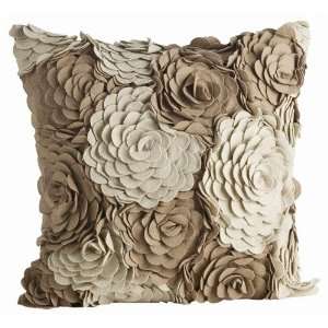  Alana Ivory / Taupe Wool Square Pillow