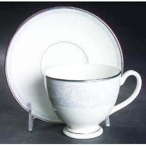  Waterford China Alana Footed Cup & Saucer Set, Fine China 
