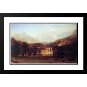 , Albert 40x28 Framed and Double Matted The Rocky Mountains Landers 
