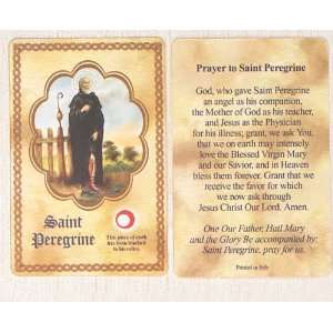  St. Peregrine relic card   Patron saint for Cancer 