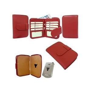   Frama Pielframa Universal PDA Wallet Case Red Leather: Electronics