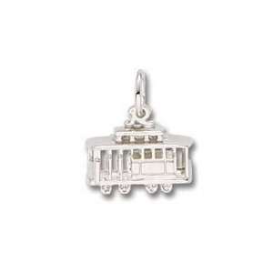  1654 Cable Car Charm   Gold Plated Jewelry