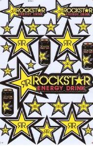 New Rockstar Energy stickers/decals 1 sheet. st78  