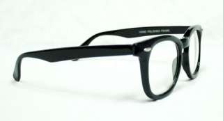 50s Vintage Clear Lens Black Round Frame Eyeglasses HOT  