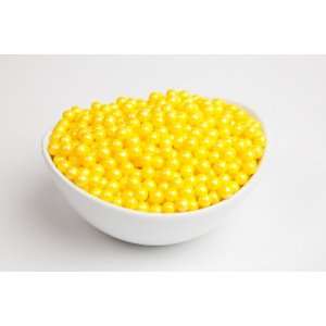 Pearl Yellow Sugar Candy Beads (5 Pound Bag):  Grocery 