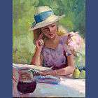 Rosenbaum 20 woman reading garden art impressionism  