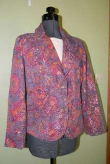 NWT COLDWATER CREEK ~ Artsy TAPESTRY Jacket Petite M 10 12 PM  