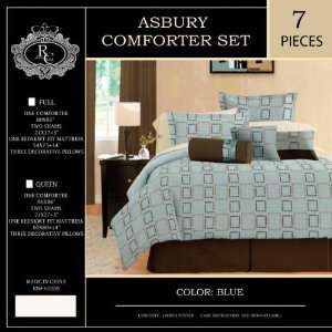  7pc Comforter Set   Asbury Blue King Case Pack 4