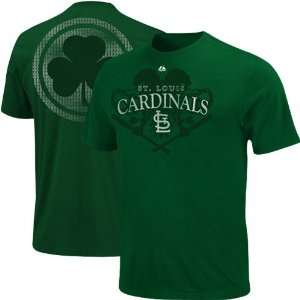   St. Louis Cardinals Celtic Catch T Shirt   Green