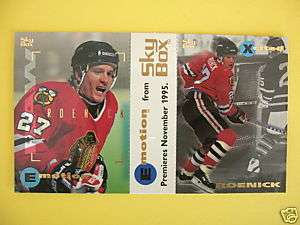 1995 SkyBox Emotion Promo Card Hockey Jeremy Roenick  