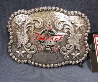   Bull Riders Logo Rectangle Rodeo Western Belt Buckle *NWT*  