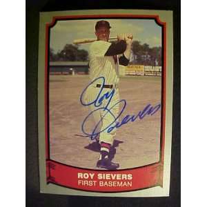Roy Sievers Washington Senators #26 1988 Baseball Legends Signed 