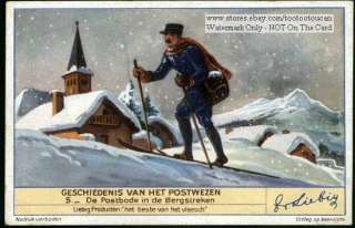 The Mailman Delivering Mail On Skis 50 Y/O Card  