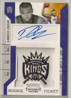 DeMarcus Cousins KINGS 10 11 Contenders Patch RC Auto  