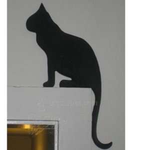  Silhouette Cat Sitting Door or Window Frame Ornament Pet 