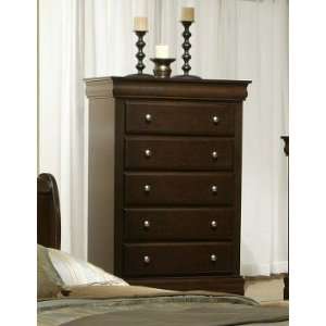  Bedroom Storage Chest with Drawers in Cappuccino Finish 