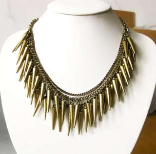   Vintage Style Punk Rivets Fringe Club Party Jewelry Costume Necklace