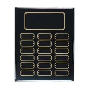   Piano Finish Perpetual Plaque with 18 Name Plates