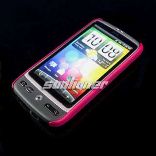 HTC Desire Bravo G7 HARD RUBBER CASE+Screen Guard .HOT PINK  
