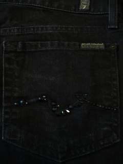   for all mankind Roxanne Black Stud Skinny Jeans Sz. 29 Designer Denim