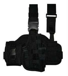 Gun Holster  Black Tactical Thigh Holster Right Handed  TG221BR  