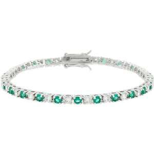   Zirconia Prong Set Tennis Bracelet 7.5 inches: Kate Bissett: Jewelry