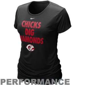   Chicks Dig Diamonds Black Performance T shirt
