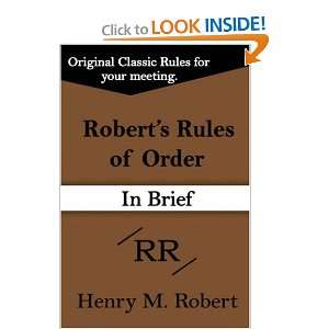   Roberts Rules of Order (In Brief) (9781599869391) Henry M Robert