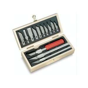  Knife Set, 3 Knives, 10 Blades, Carrying Case Office 