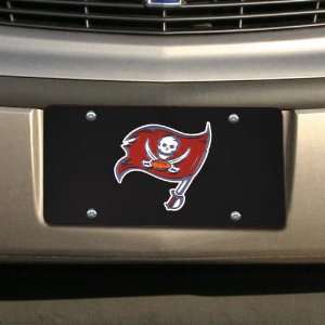   Buccaneers Black Mirrored License Plate:  Sports & Outdoors