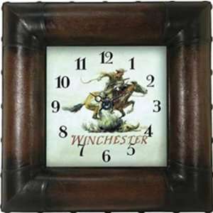  Rivers Edge Products Winchester Leather Clock: Sports 