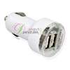 Dual USB Port Car Charger Adapter + 2 Cable for iPad iPhone 4/3GS/3G 