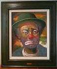 Original Sad Clown Oil Painting by William Persona