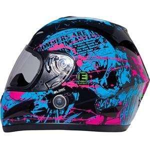  Element Fastrack Bluetooth Helmet   Large/Black/Blue/Pink 