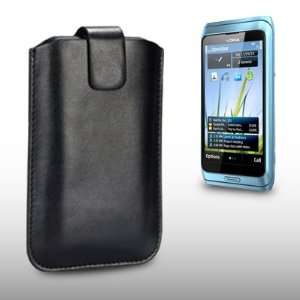  NOKIA E7 BLACK PU LEATHER POCKET POUCH COVER CASE BY 