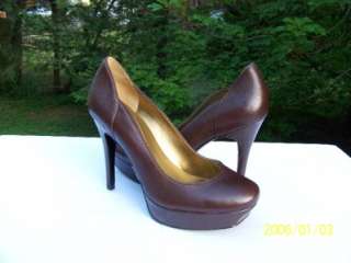 New Guess Pumps By Marciano Shirah Brown Leather 8.5  