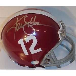  Ken Stabler Autographed Mini Helmet   Replica Sports 