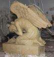 Hand Carved Marble Weeping Angel Monument Statue  