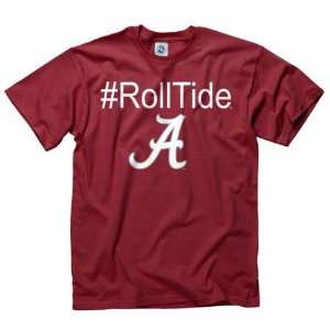  Alabama Crimson Tide Cardinal Hashtag T Shirt