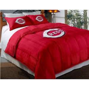  Cincinnati Reds Applique Full Twin Comforter Set with 