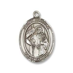 St. Ursula Sterling Silver Medal with 18 Sterling Chain Patron Saint 