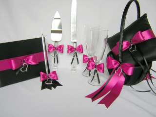 THIS IS A HANDCRAFTED CUSTOM MADE SIMPLY ELEGANT BLACK AND FUSCHIA 